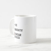 Nice, Naughty, I Swear I Tried Santa Funny Christm コーヒーマグカップ (正面左)