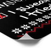 Nice Naughty I Swear I Tried Santa List Ugly Chris ポスター (角)