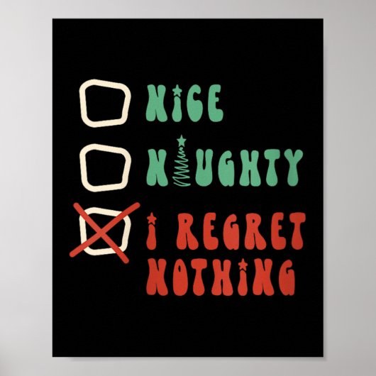 Nice Naughty I Swear I Tried Vネック ポスター (正面)