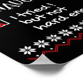 Nice Naughty I Tried But Not Hard Enough List Ugly ポスター (角)