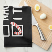 Nice Naughty I Tried Santa's Naughty List Funny キッチンタオル (四つ折り)