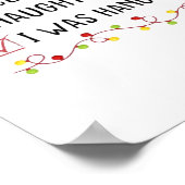 Nice Naughty I Was Hangry List Christmas  ポスター (角)