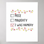Nice Naughty I Was Hangry List Christmas  ポスター (正面)
