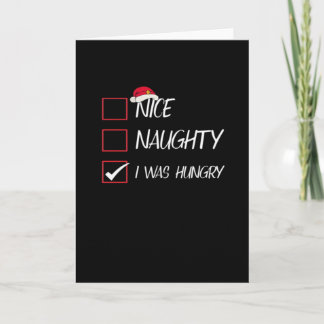 Nice Naughty I Was Hangry Qatari Christmas Heritag カード