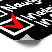 Nice Naughty Inadmissible In Court Funny Christmas ポスター (角)