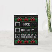 Nice Naughty Innocent Until Proven Guilty Christma カード (正面)