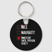 Nice Naughty Innocent Until Proven Guilty Christma キーホルダー (正面)