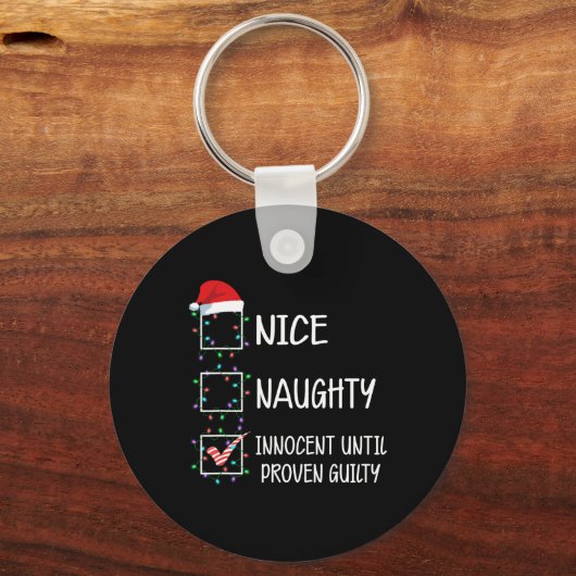 Nice Naughty Innocent Until Proven Guilty Christma キーホルダー (正面)