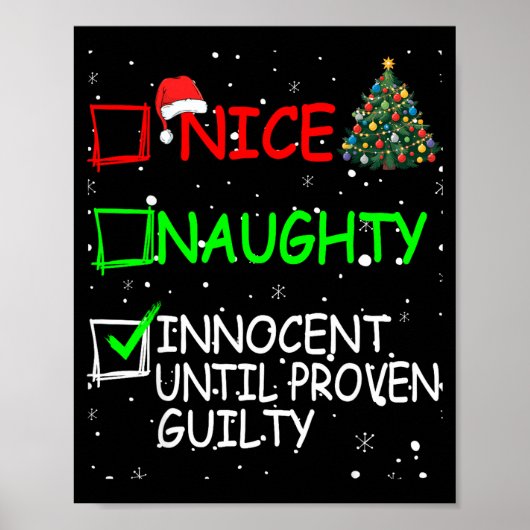 Nice Naughty Innocent Until Proven Guilty Christma ポスター (正面)