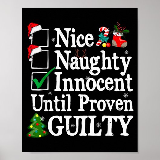 Nice Naughty Innocent Until Proven Guilty Christma ポスター (正面)