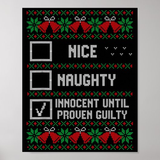 Nice Naughty Innocent Until Proven Guilty Christma ポスター (正面)