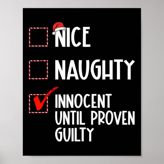 Nice Naughty Innocent Until Proven Guilty Christma ポスター (正面)