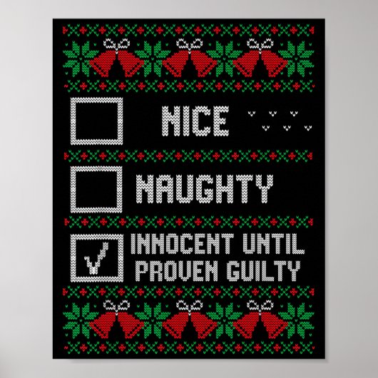 Nice Naughty Innocent Until Proven Guilty Christma ポスター (正面)