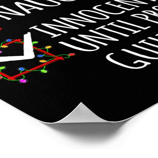 Nice Naughty Innocent Until Proven Guilty Christma ポスター (角)