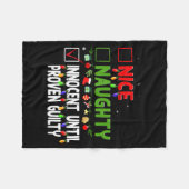 Nice Naughty Innocent Until Proven Guilty Family C フリースブランケット (正面(横))