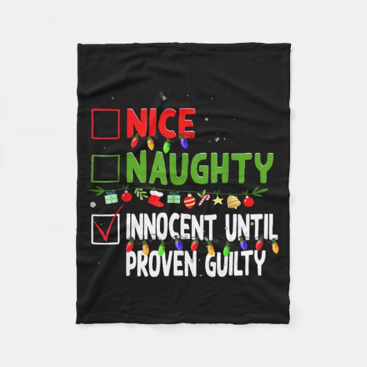 Nice Naughty Innocent Until Proven Guilty Family C フリースブランケット (正面)