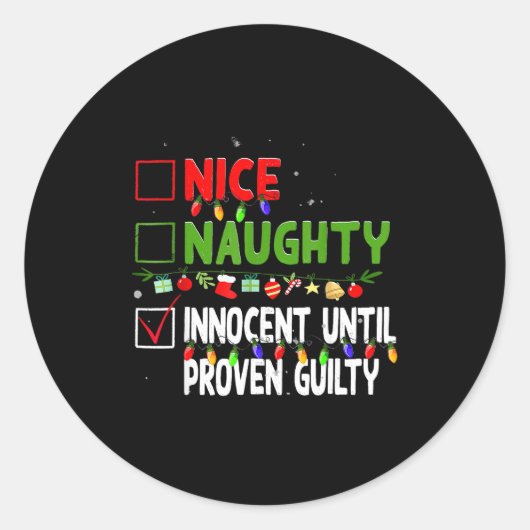 Nice Naughty Innocent Until Proven Guilty Family C ラウンドシール (正面)