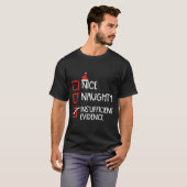 Nice Naughty Insufficient Evidence Christmas Fun X Tシャツ (正面フル)