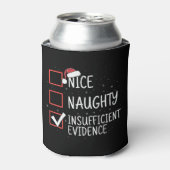 Nice Naughty Insufficient Evidence Christmas Funny 缶クーラー (缶正面)