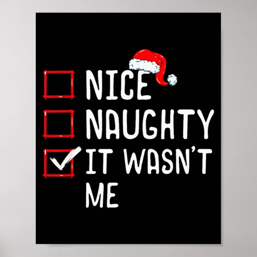 Nice Naughty It Wasn't Me Christmas List  ポスター (正面)