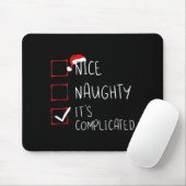 Nice Naughty Its Complicated Christmas List Santa マウスパッド (マウス)