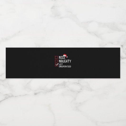 Nice Naughty Left Unsupervised Christmas List   ペットボトルラベル (シングルラベル)