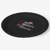 Nice Naughty Left Unsupervised Christmas List   ペーパープレート (アングル)