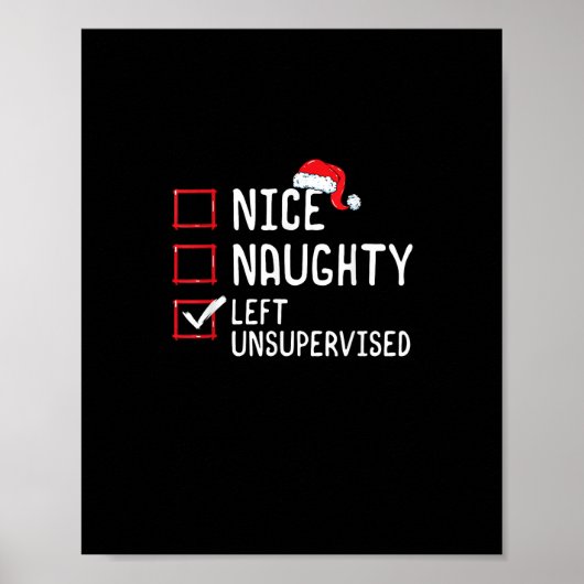 Nice Naughty Left Unsupervised Christmas List ポスター (正面)