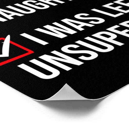 Nice Naughty Left Unsupervised Funny Christmas  ポスター (角)