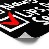 Nice Naughty Lips Funny Christmas List Family Matc ポスター (角)