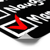 Nice Naughty Mom Tried Funny Christmas List Family ポスター (角)