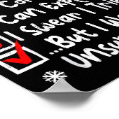 Nice Naughty Multi Checklist Funny Christmas List  ポスター (角)