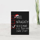 Nice Naughty Never Mind Ill Buy My Own Stuff カード (正面)