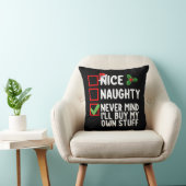 Nice Naughty Never Mind I'll Buy My Own Stuff クリスマ クッション (椅子)