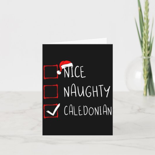 Nice Naughty New Caledonian Christmas Or New Caled カード (正面)