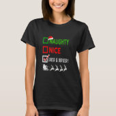 Nice Naughty Nurse  Labor & Derivery Nurse Santa H Tシャツ (正面)