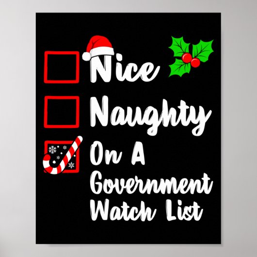 Nice Naughty On A Government Watch List Christmas  ポスター (正面)