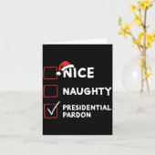 Nice Naughty Presidential Pardon Christmas List Sa カード (黄色い花)
