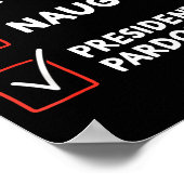 Nice Naughty Presidential Pardon Christmas List Sa ポスター (角)