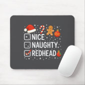 Nice Naughty Redhead Funny Christmas Quote マウスパッド (マウス)