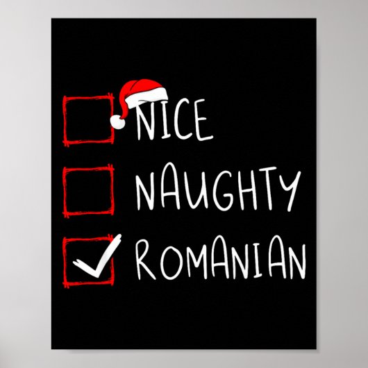 Nice Naughty Romanian Christmas Romania Heritage R ポスター (正面)