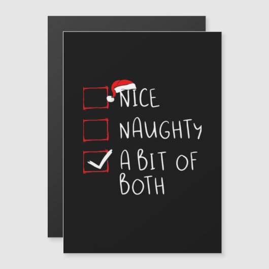 Nice Naughty Santa Hat Humor Vibe  (正面/裏面)