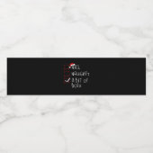 Nice Naughty Santa Hat Humor Vibe  ペットボトルラベル (シングルラベル)