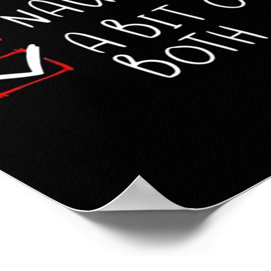 Nice Naughty Santa Hat Humor Vibe  ポスター (角)