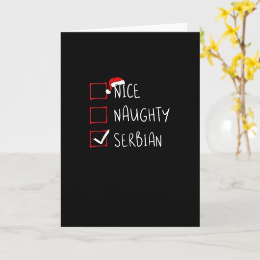 Nice Naughty Serbian Christmas Heritage  カード (黄色い花)
