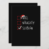 Nice Naughty Serbian Christmas Heritage  シーズンカード (正面/裏面)