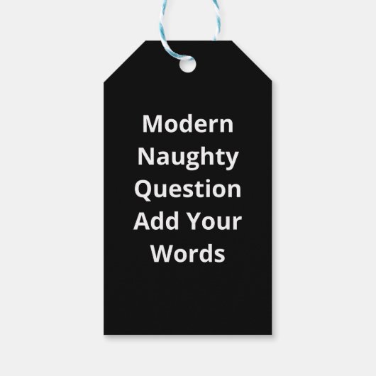 Nice Naughty Seriously Christmas Modern Style ギフトタグ (裏面)
