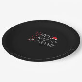 Nice Naughty Seriously Christmas Modern Style  ペーパープレート (アングル)