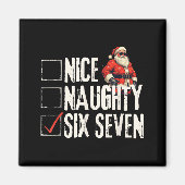 Nice Naughty Six Seven Brainrot Meme 67 Santa Funn マグネット (正面)