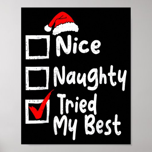 Nice Naughty Tried My Funny Christmas List Family  ポスター (正面)